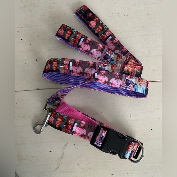 nice vs naughty Other - Love lucy ricky 80s dog collar leash set 2pc large pet pink classic comedy show